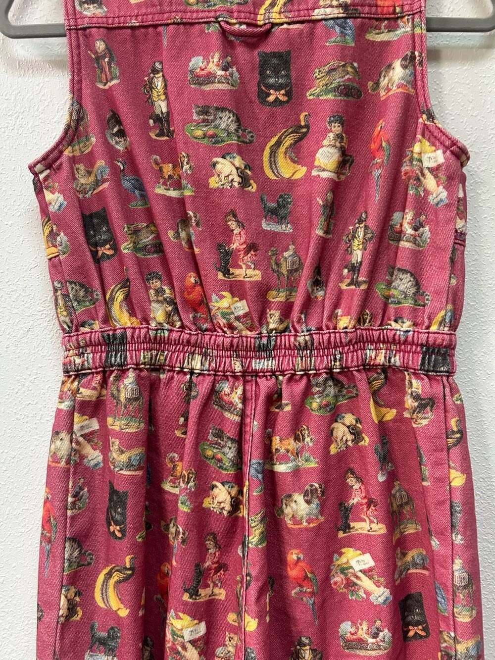 Rachel Antonoff Pink Novelty Print Animal Collectibles Jumpsuit Romper Size 2 - Picture 8 of 14